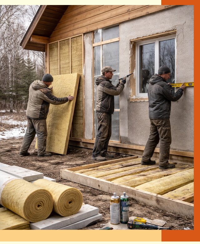 Утепление дачного дома в Павловском Посаде от 4827 руб/м2 — недорого | ТепломастерПвл