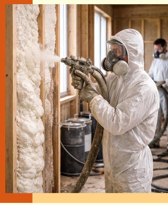 Утепление каркасного дома пенополиуретаном в Павловском Посаде