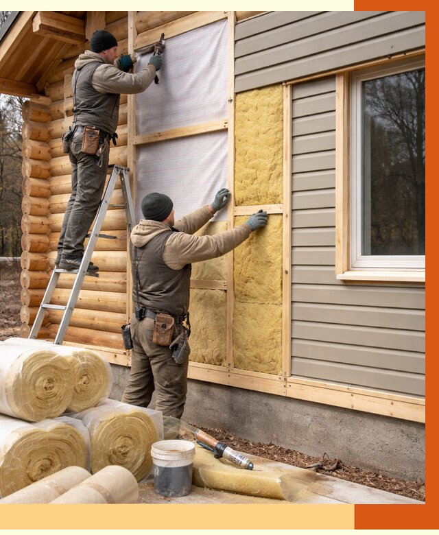 Утепление деревянного дома в Павловском Посаде от 6300 руб./м2 — заказать работы | ТепломастерПвл