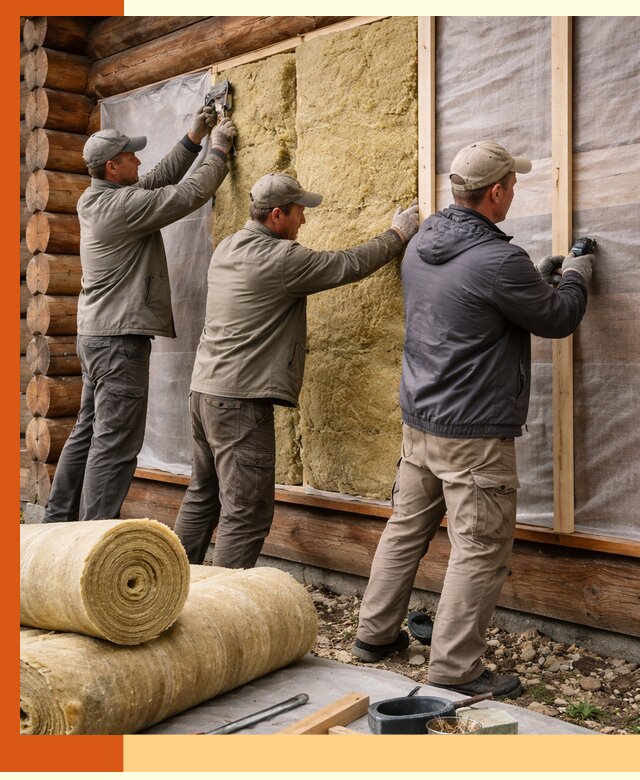 Утепление деревянного дома в Павловском Посаде эффективными технологиями