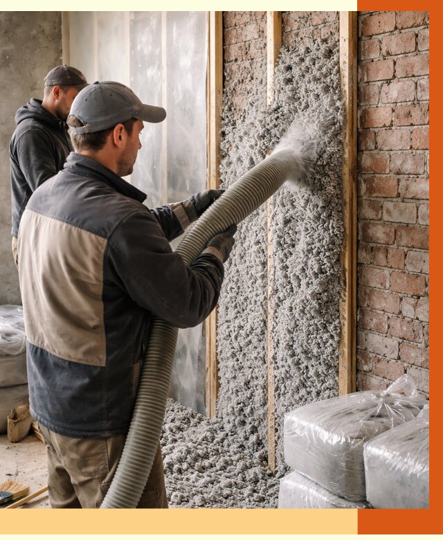 Утепление кирпичного дома эковатой в Павловском Посаде от 2388 руб./м² | ТепломастерПвл