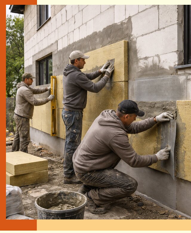 Утепление дома из газобетона в Павловском Посаде качественно и долговечно