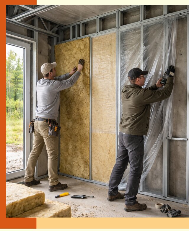 Утепление дома из ЛСТК в Павловском Посаде с гарантией качества и эффективности