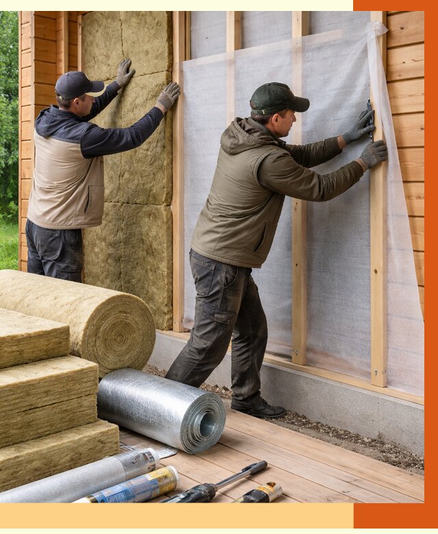 Утепление дома из двойного бруса в Павловском Посаде от 4878 руб./м² — ТепломастерПвл под ключ