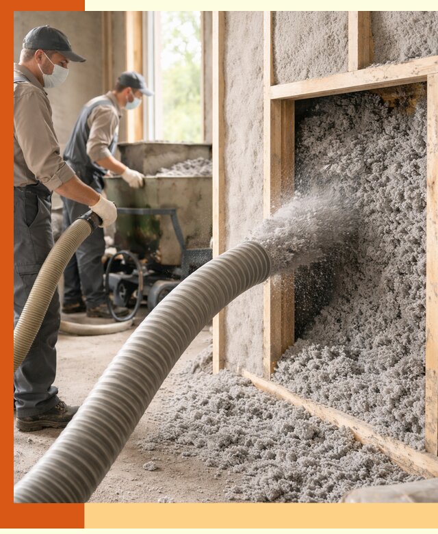 Утепление коттеджа эковатой в Павловском Посаде с гарантией качества