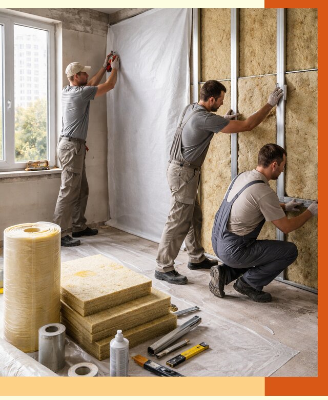 Утепление квартиры в Павловском Посаде от 4573 руб/м2 — утеплить квартиру изнутри и снаружи | ТепломастерПвл