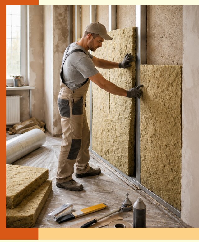 Утепление квартиры в Павловском Посаде — комплексная теплоизоляция стен и полов