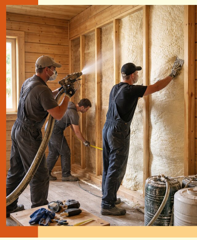 Утепление бани пенополиуретаном (ППУ) в Павловском Посаде