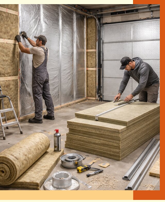 Утепление гаража в Павловском Посаде от 4573 руб/м2 — комплексное утепление ворот и стен | ТепломастерПвл