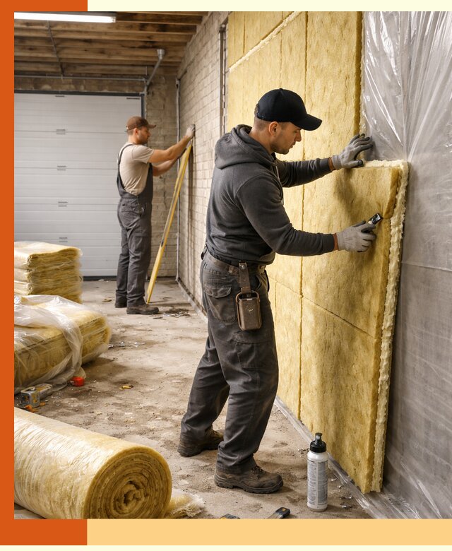 Утепление гаража под ключ в Павловском Посаде — все виды теплоизоляции