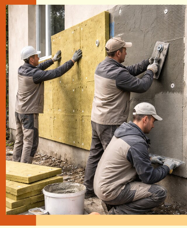 Утепление фасада под штукатурку в Павловском Посаде — энергоэффективная технология