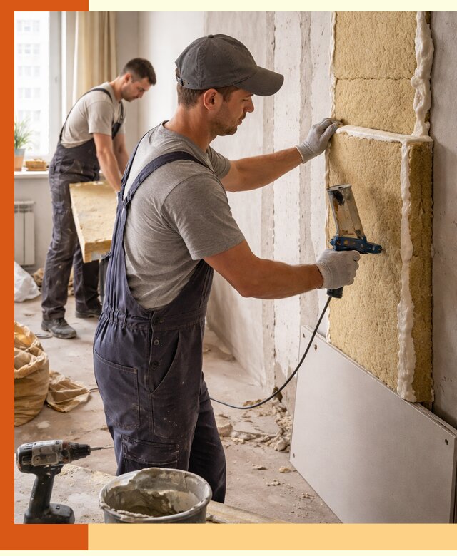 Утепление стен изнутри в Павловском Посаде — качественно и эффективно