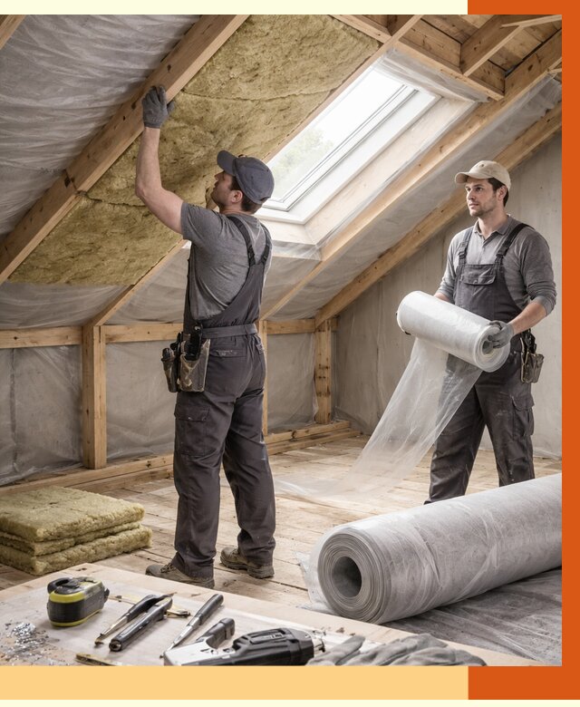 Утепление крыши изнутри мансарды в Павловском Посаде от 4268 руб./м² | ТепломастерПвл