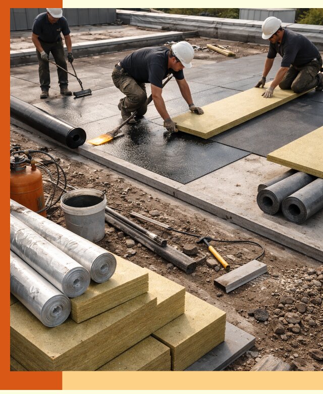 Утепление плоской крыши в Павловском Посаде — надежная теплоизоляция и герметизация