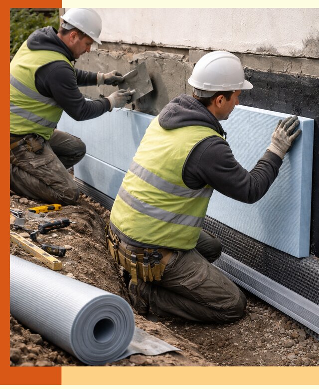 Утепление фундамента снаружи в Павловском Посаде — профессиональная теплоизоляция