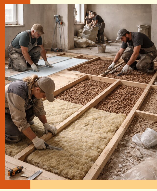 Утепление перекрытий жилых и промышленных зданий в Павловском Посаде