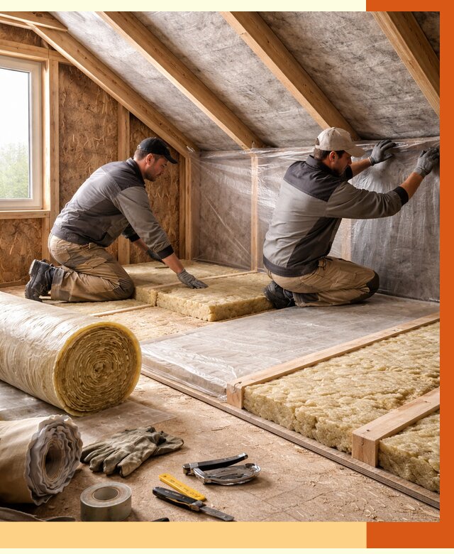 Утепление чердака в Павловском Посаде от 7622 руб/м² — теплоизоляция и комплексное утепление под ключ | ТепломастерПвл