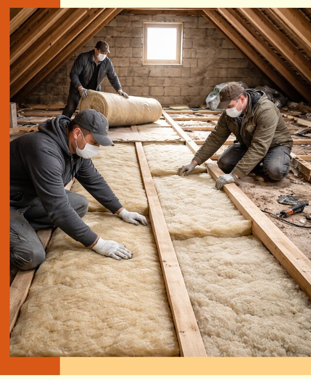 Утепление чердака в Павловском Посаде — профессиональная теплоизоляция кровли