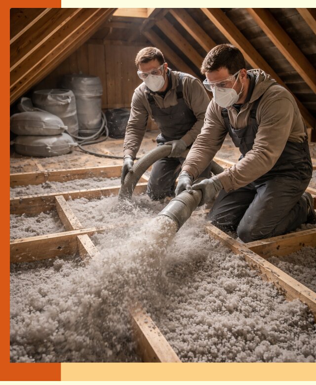 Утепление чердака эковатой в Павловском Посаде — быстро и надёжно