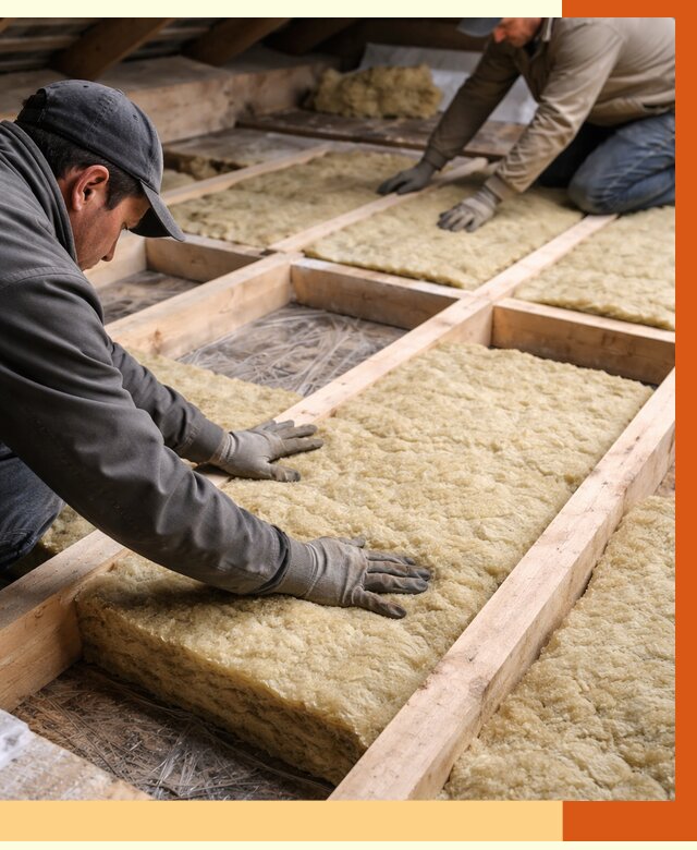 Утепление чердака минватой в Павловском Посаде от 3557 руб/м2 под ключ | ТепломастерПвл