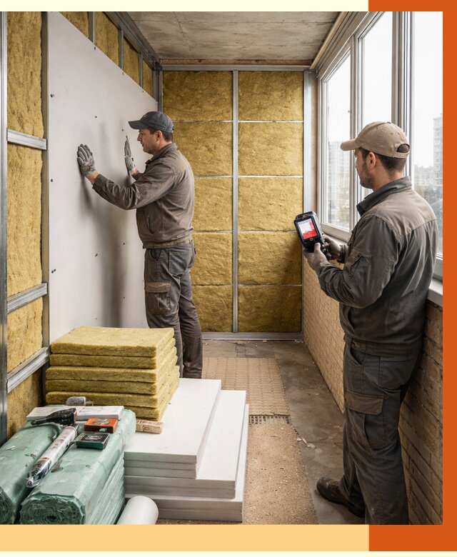 Утепление балкона в Павловском Посаде от 4573 руб. под ключ | ТепломастерПвл