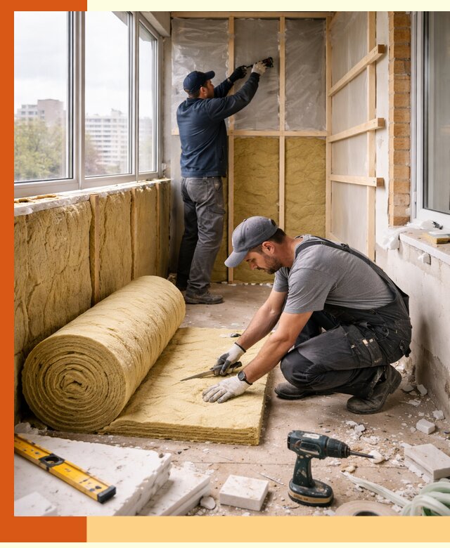 Утепление балкона под ключ в Павловском Посаде качественно и быстро