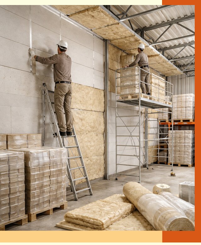 Утепление склада готовой продукции в Павловском Посаде от 1982 руб./м2 — комплексно | ТепломастерПвл