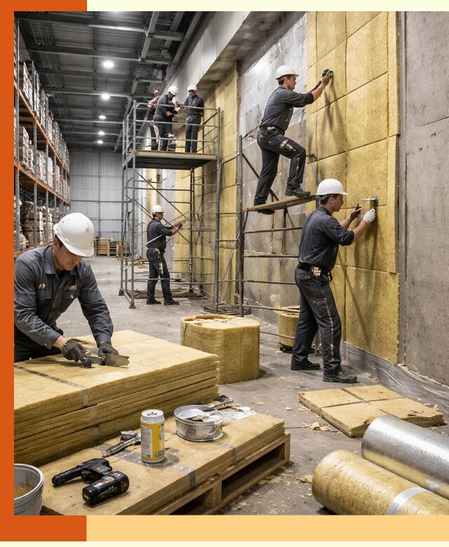 Утепление логистического центра в Павловском Посаде качественно и экономично