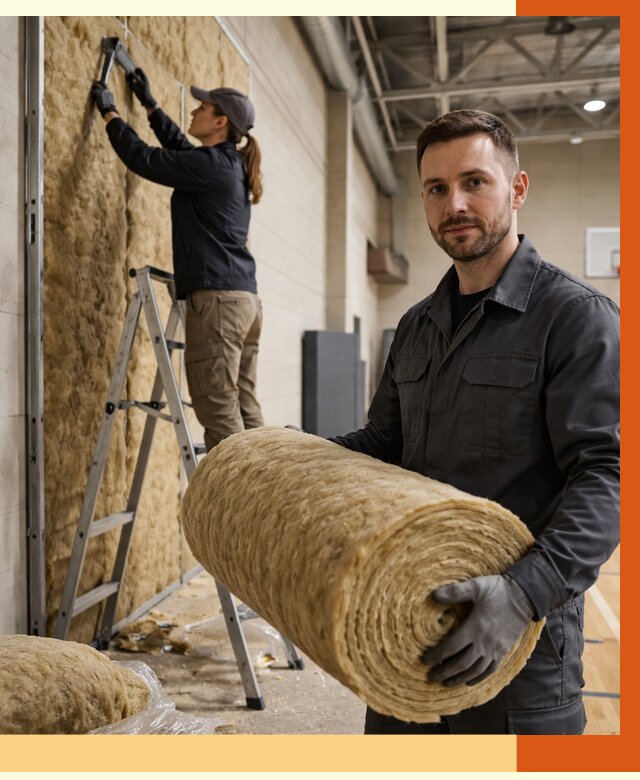 Утепление спортзала в Павловском Посаде от 7622 руб/м2 — комплексное утепление под ключ | ТепломастерПвл