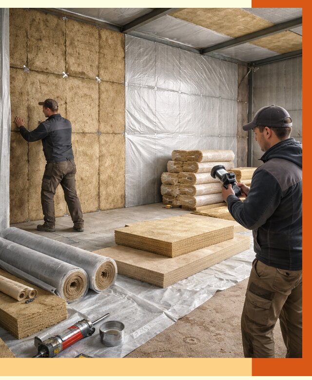 Утепление теплого склада в Павловском Посаде под ключ от 11686 руб/м² | ТепломастерПвл