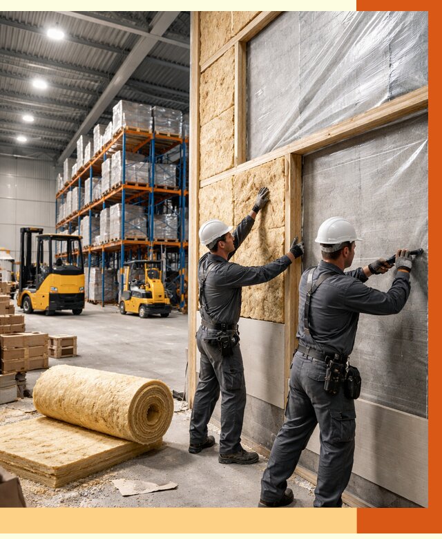 Утепление склада с техникой в Павловском Посаде от 4268 руб./м2 — комплексно под ключ | ТепломастерПвл