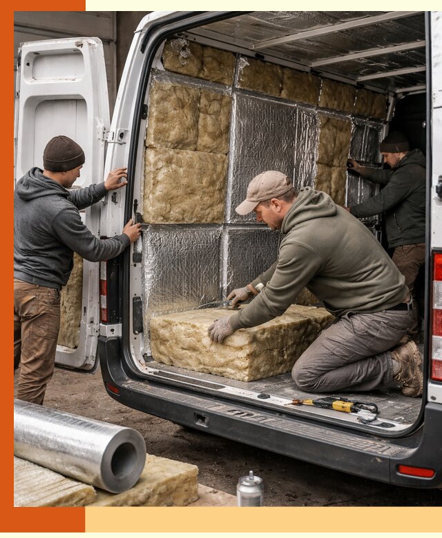 Утепление фургона в Павловском Посаде: профессиональная теплоизоляция и шумоизоляция