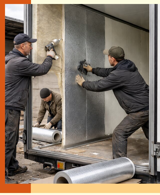 Утепление холодильного кузова в Павловском Посаде — монтаж и теплоизоляция