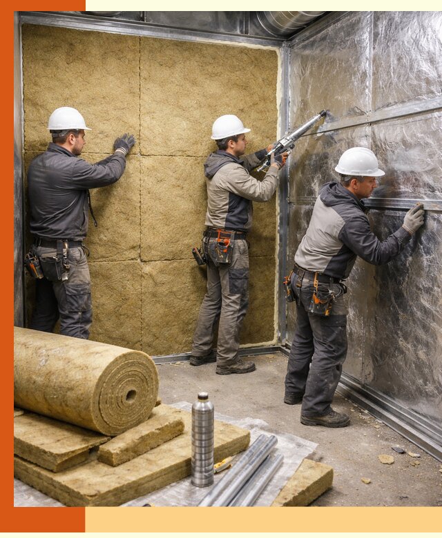 Утепление венткамеры в Павловском Посаде — качественная теплоизоляция и шумопоглощение