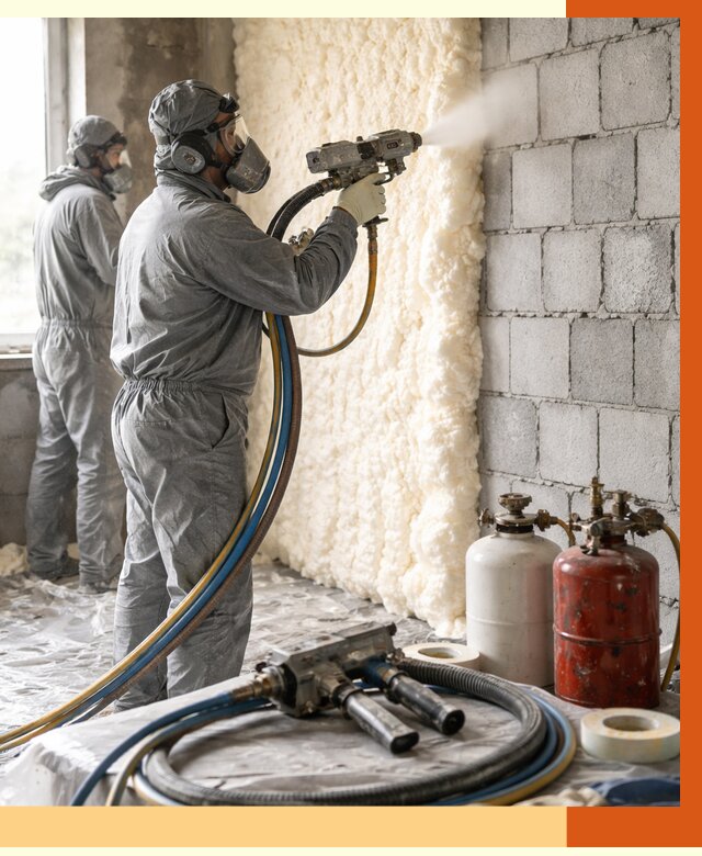 Утепление блочной стены ППУ в Павловском Посаде от 4319 руб./м² — ТепломастерПвл