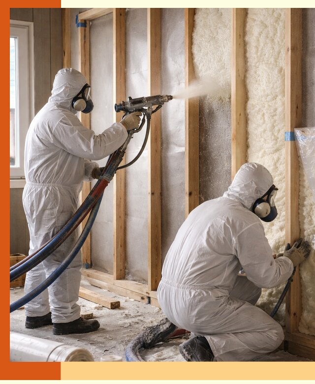 Утепление каркасной стены ППУ в Павловском Посаде для домов и коттеджей