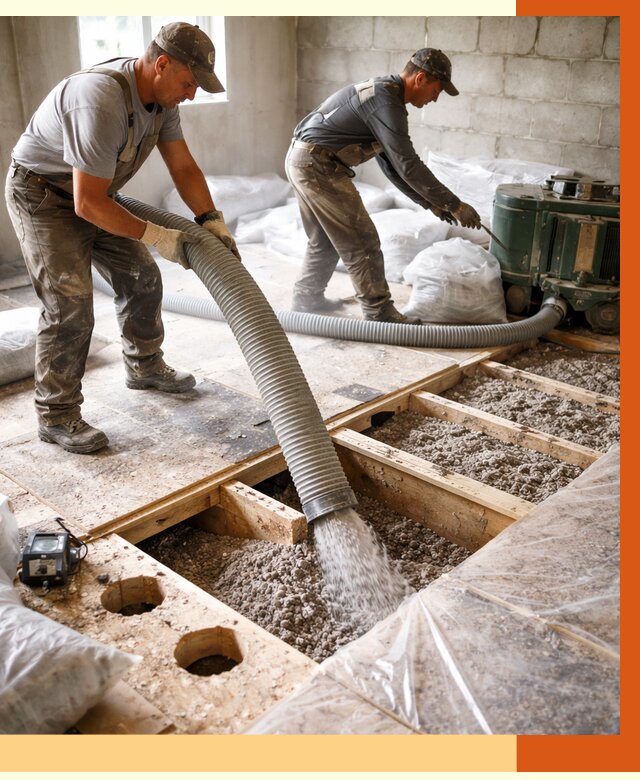 Заполнение пустот перекрытий в Павловском Посаде от 4573 руб. под ключ | ТепломастерПвл