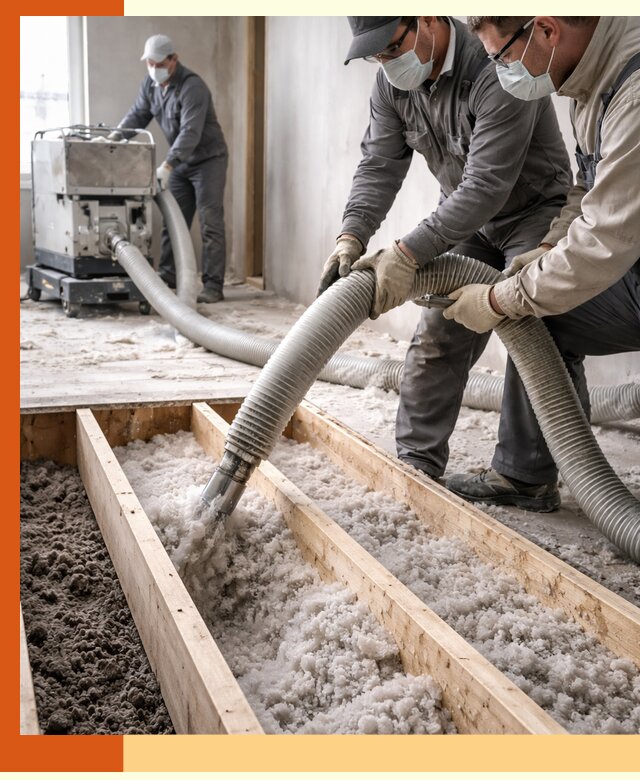 Заполнение полостей межэтажного перекрытия в Павловском Посаде эффективно и герметично