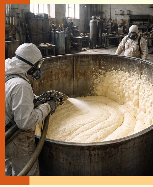 Заливка ппу в емкости с полной изоляцией и герметизацией в Павловском Посаде