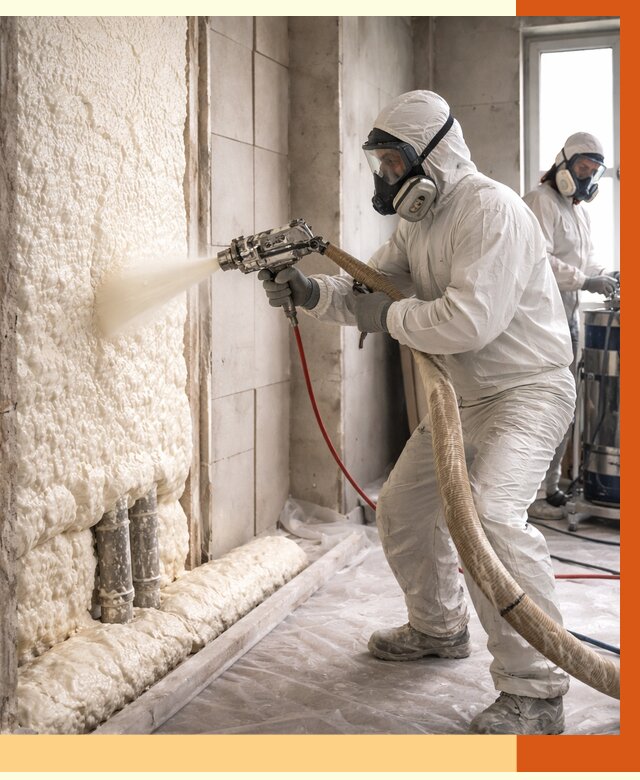 Напыление пенополиуретана в Павловском Посаде от 7622 руб./м2 — услуги и монтаж ППУ | ТепломастерПвл