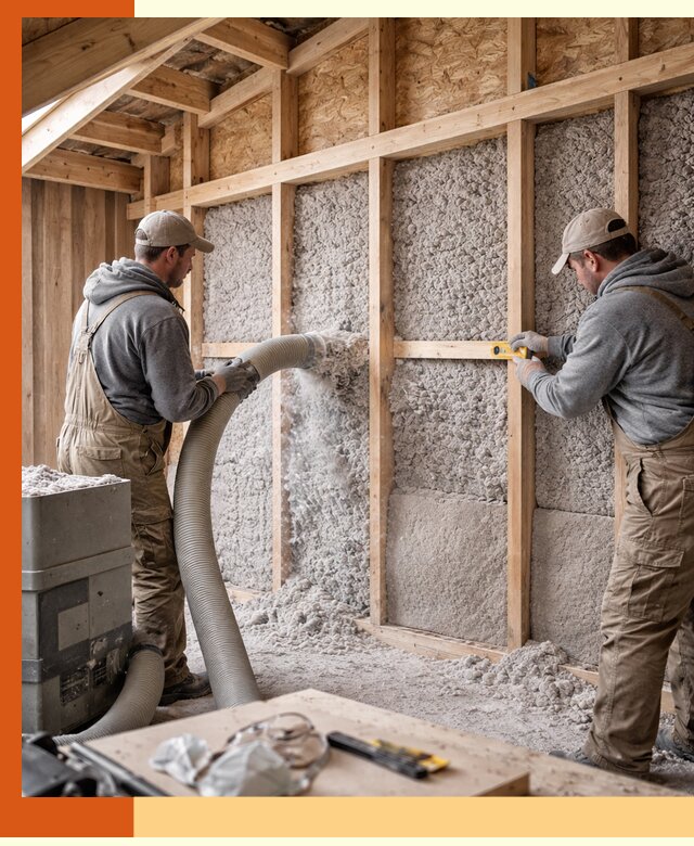 Утепление эковатой стен, потолков и перекрытий в Павловском Посаде