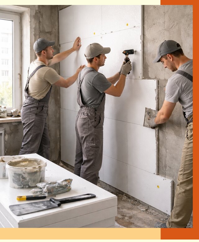 Утепление пенопластом домов и стен в Павловском Посаде от 1880 руб. — ТепломастерПвл