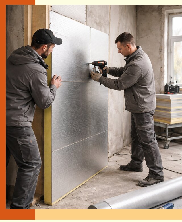 Утепление PIR панелями домов и зданий в Павловском Посаде