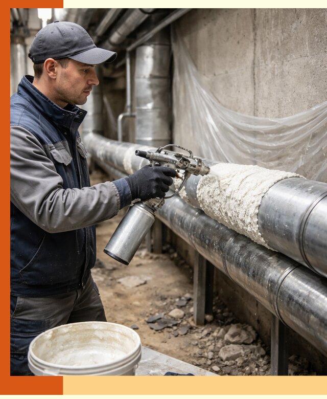 Утепление труб жидкой теплоизоляцией в Павловском Посаде