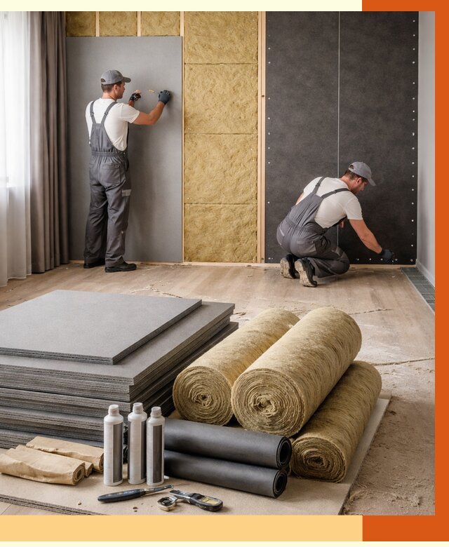 Шумоизоляция дома в Павловском Посаде от 4573 руб/м2 — комплексная звукоизоляция под ключ | ТепломастерПвл