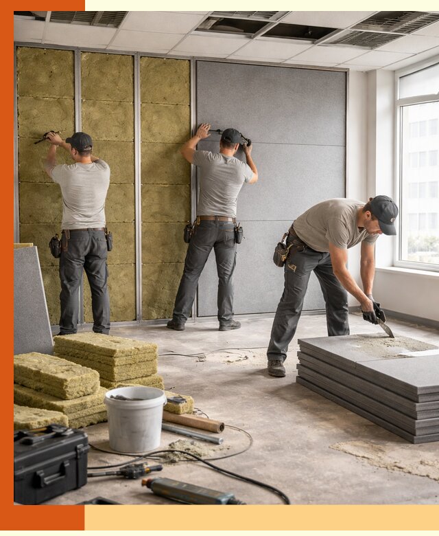 Профессиональная шумоизоляция офисов в Павловском Посаде для комфорта сотрудников