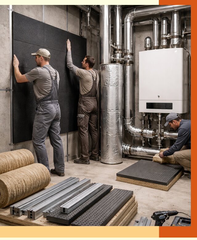 Шумоизоляция котельной в Павловском Посаде от 6605 руб. под ключ | Профессиональная звукоизоляция — ТепломастерПвл