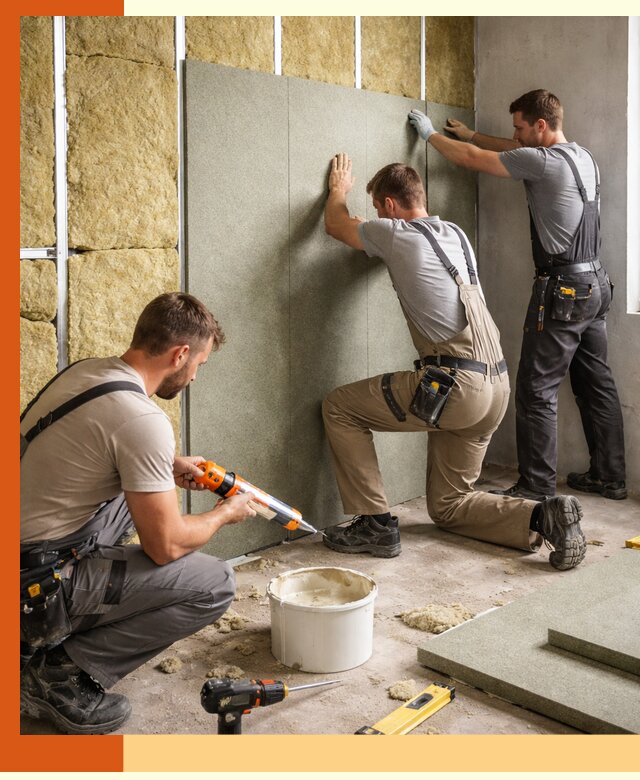 Профессиональная шумоизоляция стен в Павловском Посаде для квартир и домов