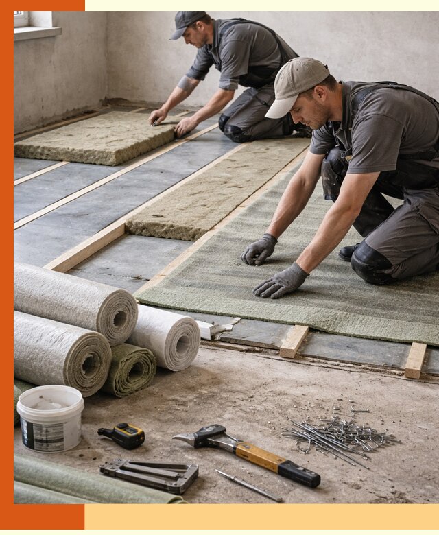 Шумоизоляция пола в Павловском Посаде — профессиональная звукоизоляция помещений