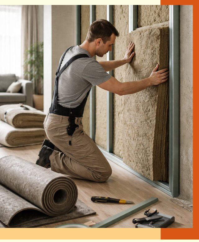 Шумоизоляция перегородок в Павловском Посаде от 1677 руб. за м2 — ТепломастерПвл